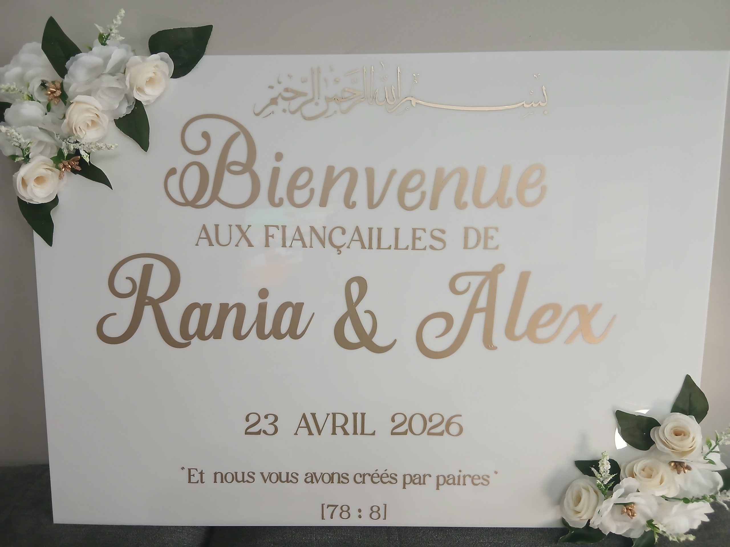 Plexiglass mariage personnalisé, - wdcréations